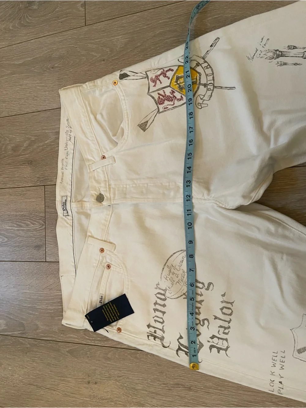 Polo Ralph Lauren The Sullivan Slim Graphic Jeans - White